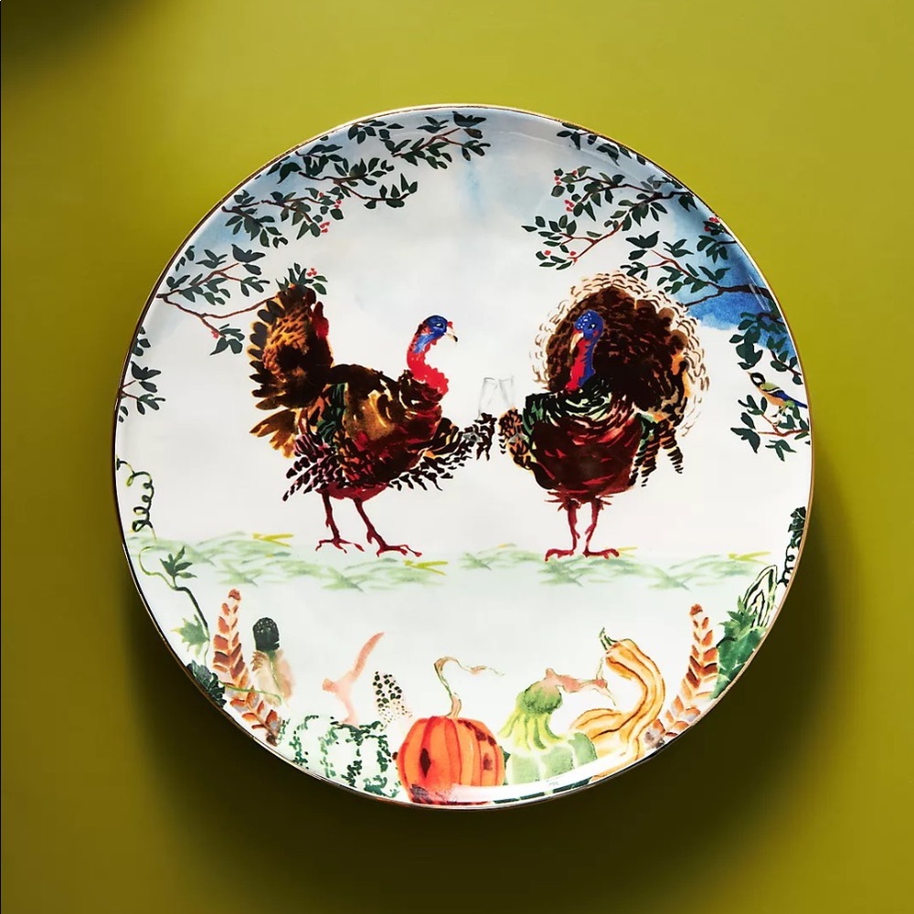 Inslee Fariss Autumn’s Bounty Side Plate Turkey